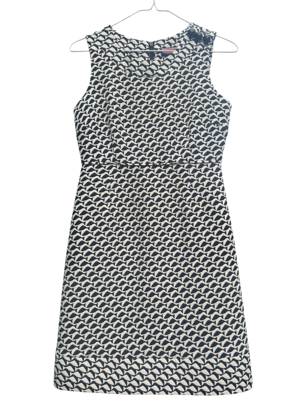 Vineyard Vines Sleeveless Dress Size 2 Navy White Whale Print Button Detail